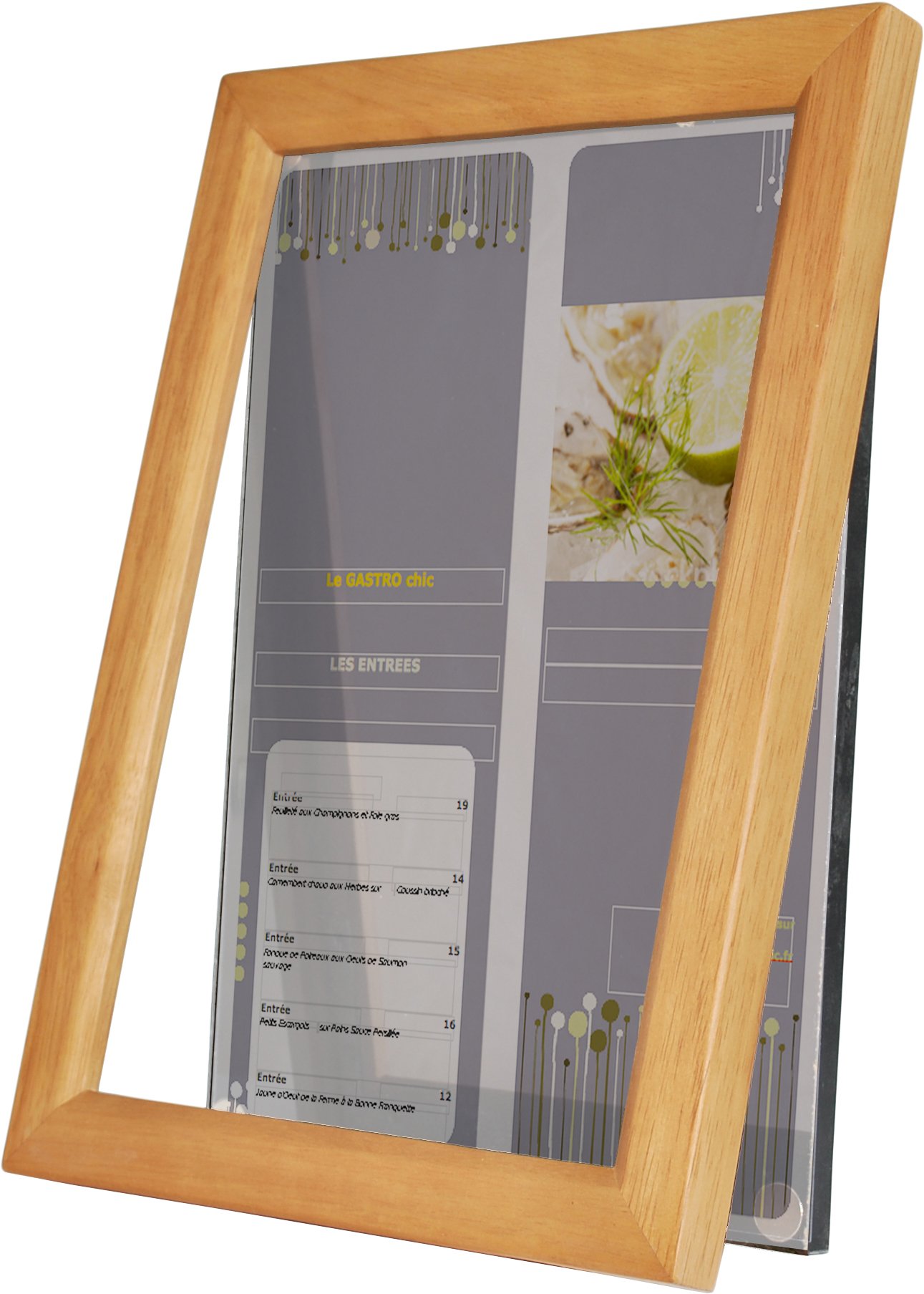 securit-universal-displayrahmen-a3-teak-holz-magnetisch image 2