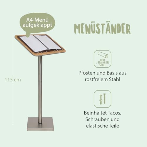 securit-universal-informationsdisplay-a4-edelstahl-mit-standfu image 8