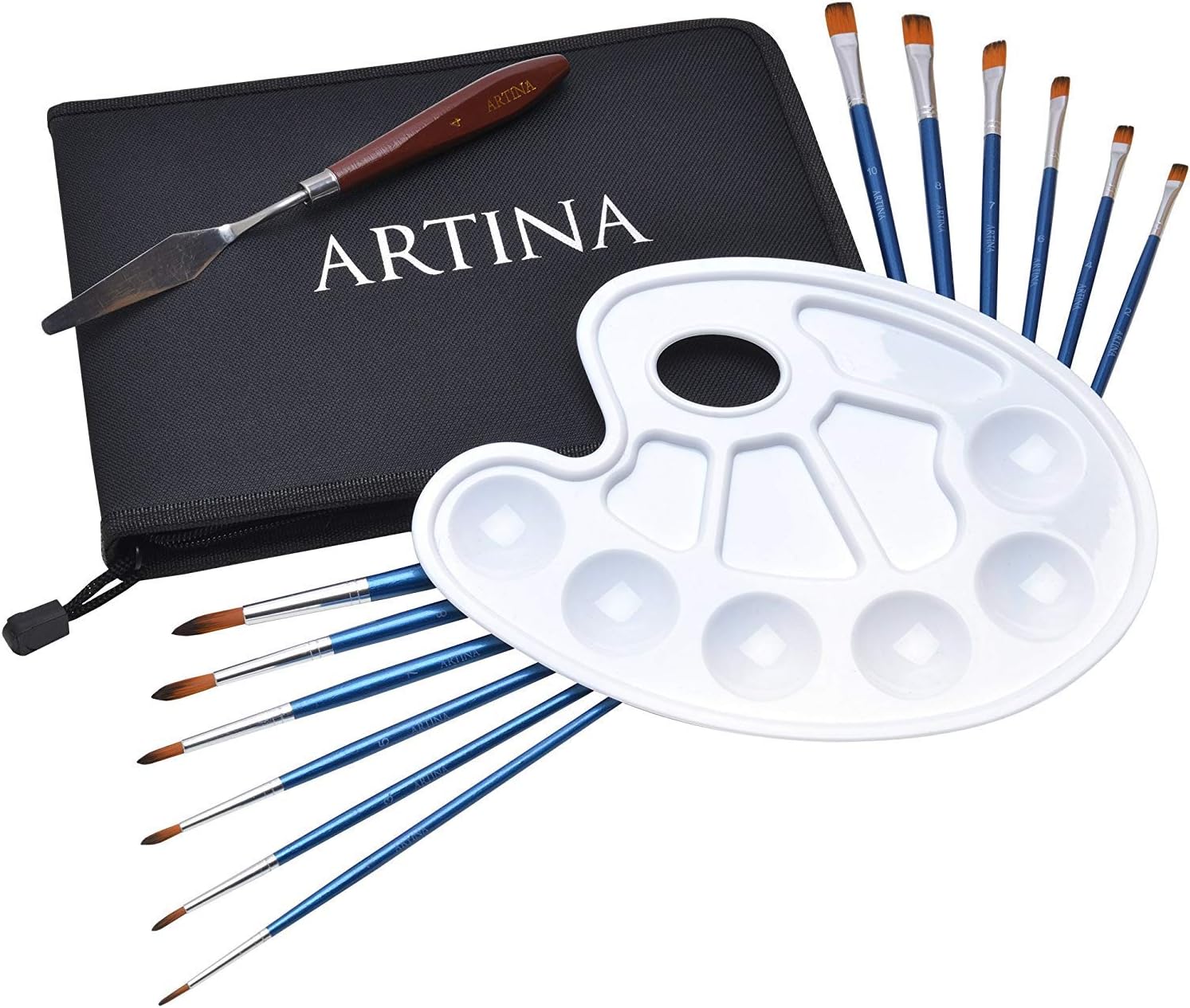 artina-akademie-rom-pinselset-15-tlg-mit-palette-nylon image 1