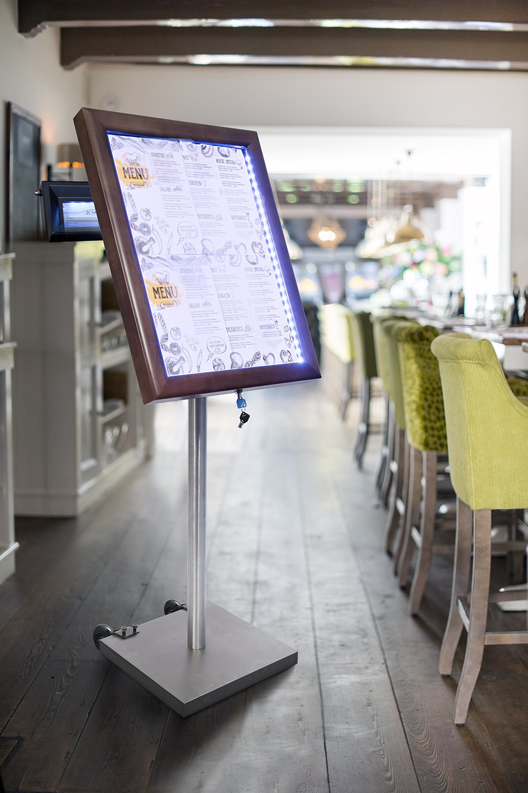 securit-classic-led-display-a2-braun-4xa4-beleuchtet image 5