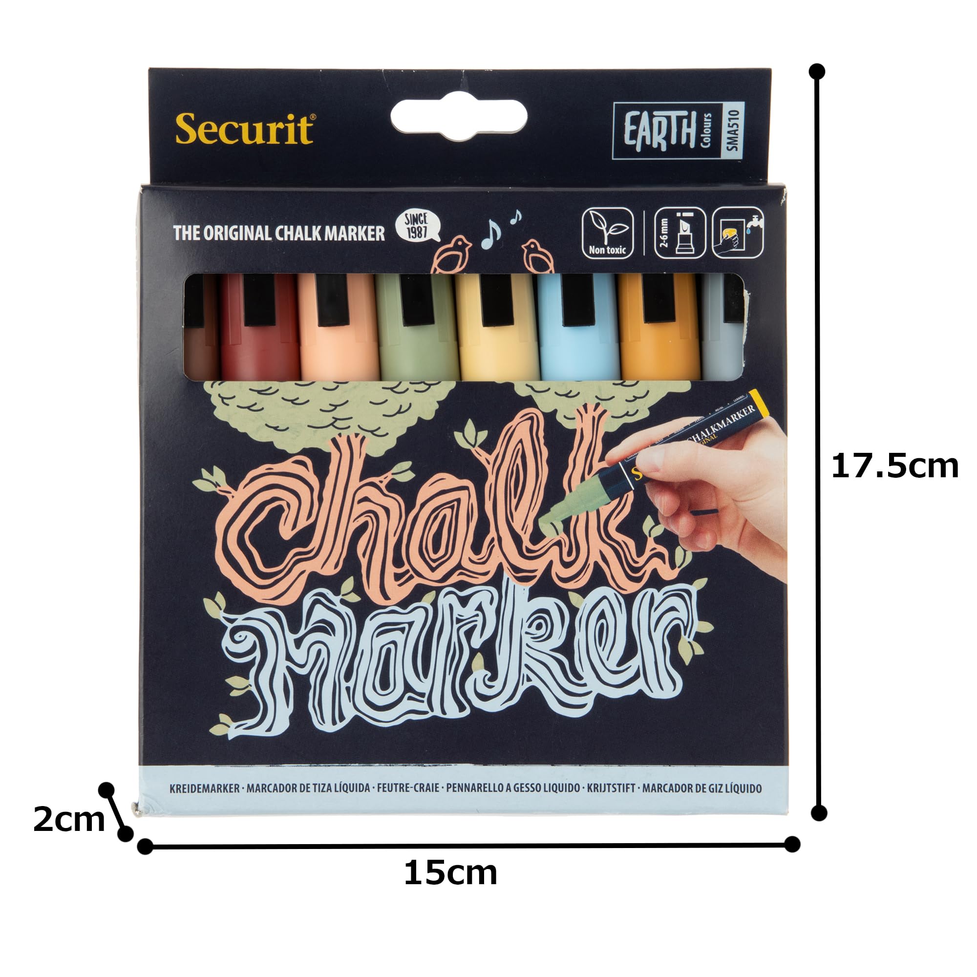 securit-original-kreidemarker-sma510-8er-erdfarben-2-6-mm image 3
