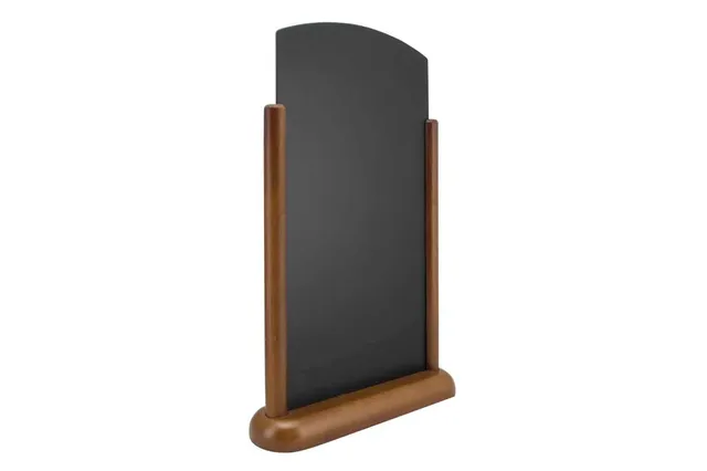 securit-elegant-tischkreidetafel-a4-dunkelbraun-holz image 1