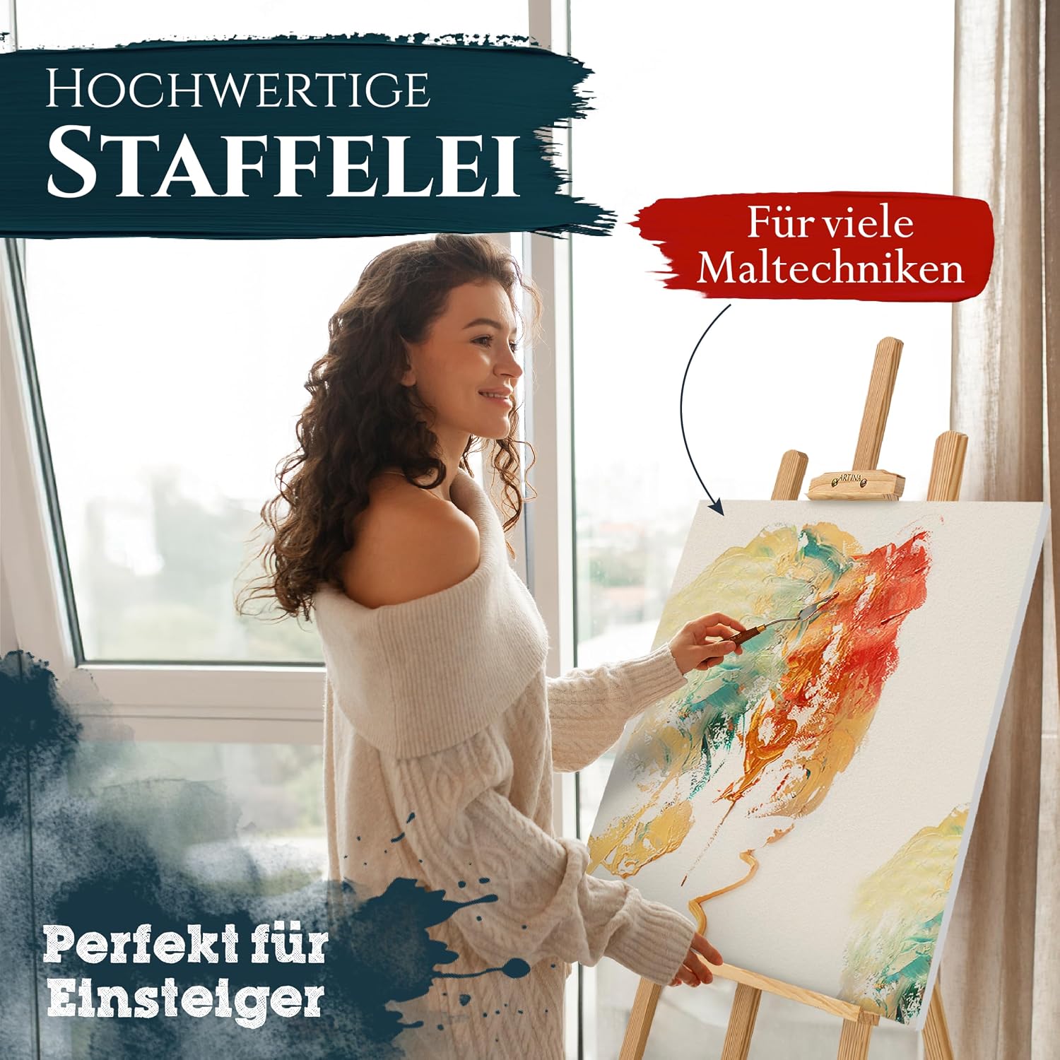 artina-akademie-tessin-staffelei-holz-195-cm-h-henverstellbar image 2