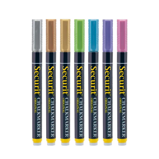 securit-original-kreidemarker-1-2-mm-metallic-7er-set-mehrfarbig image 1