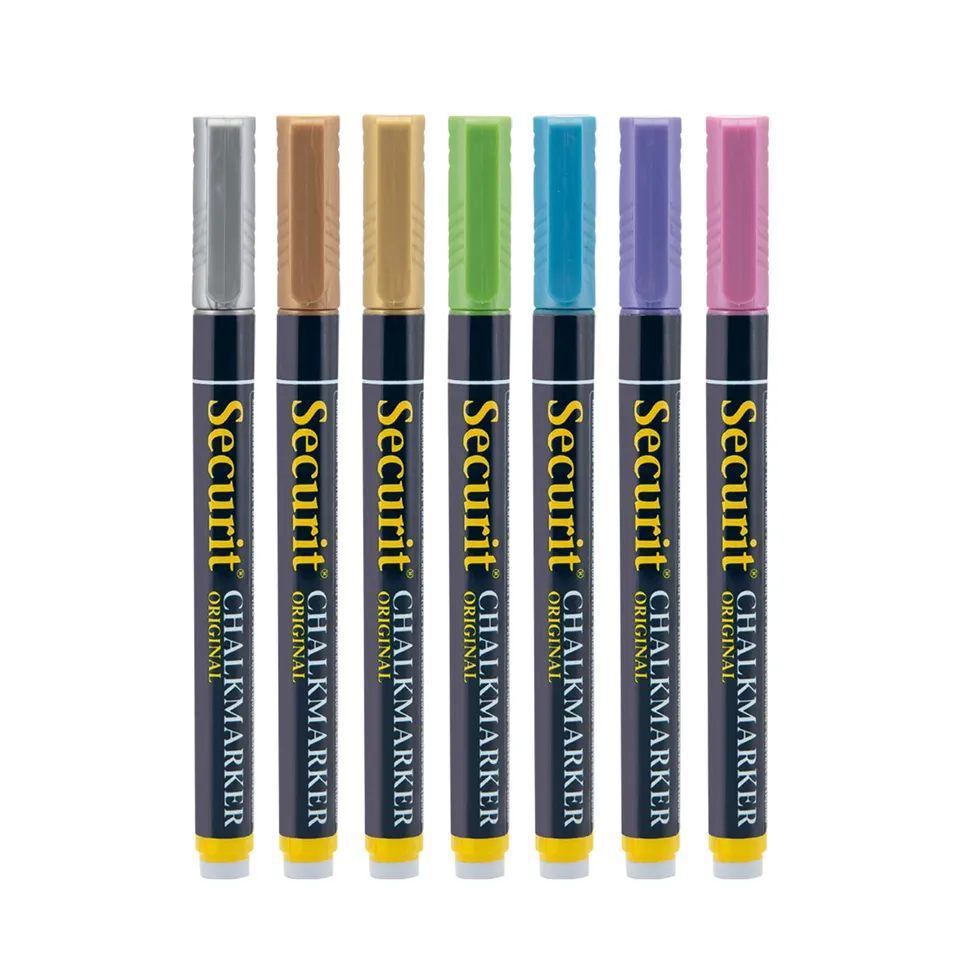 securit-original-kreidemarker-1-2-mm-metallic-7er-set-mehrfarbig image 1