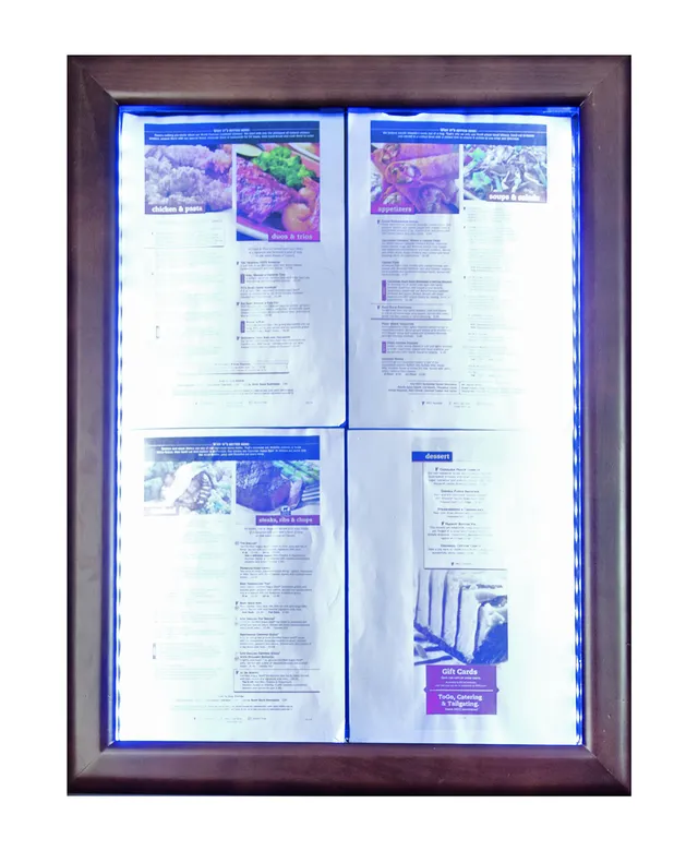 securit-classic-led-display-a2-braun-4xa4-beleuchtet image 1