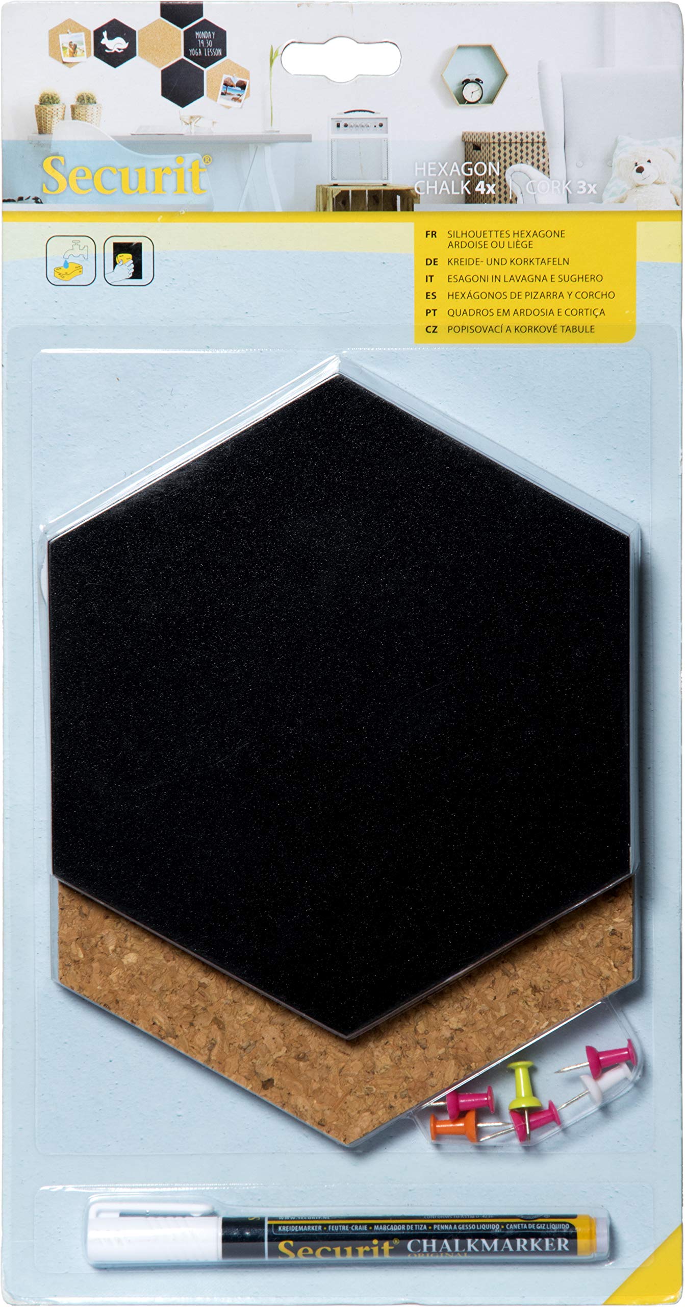 securit-fb-cb-hex-kreide-korktafel-hexagon image 8