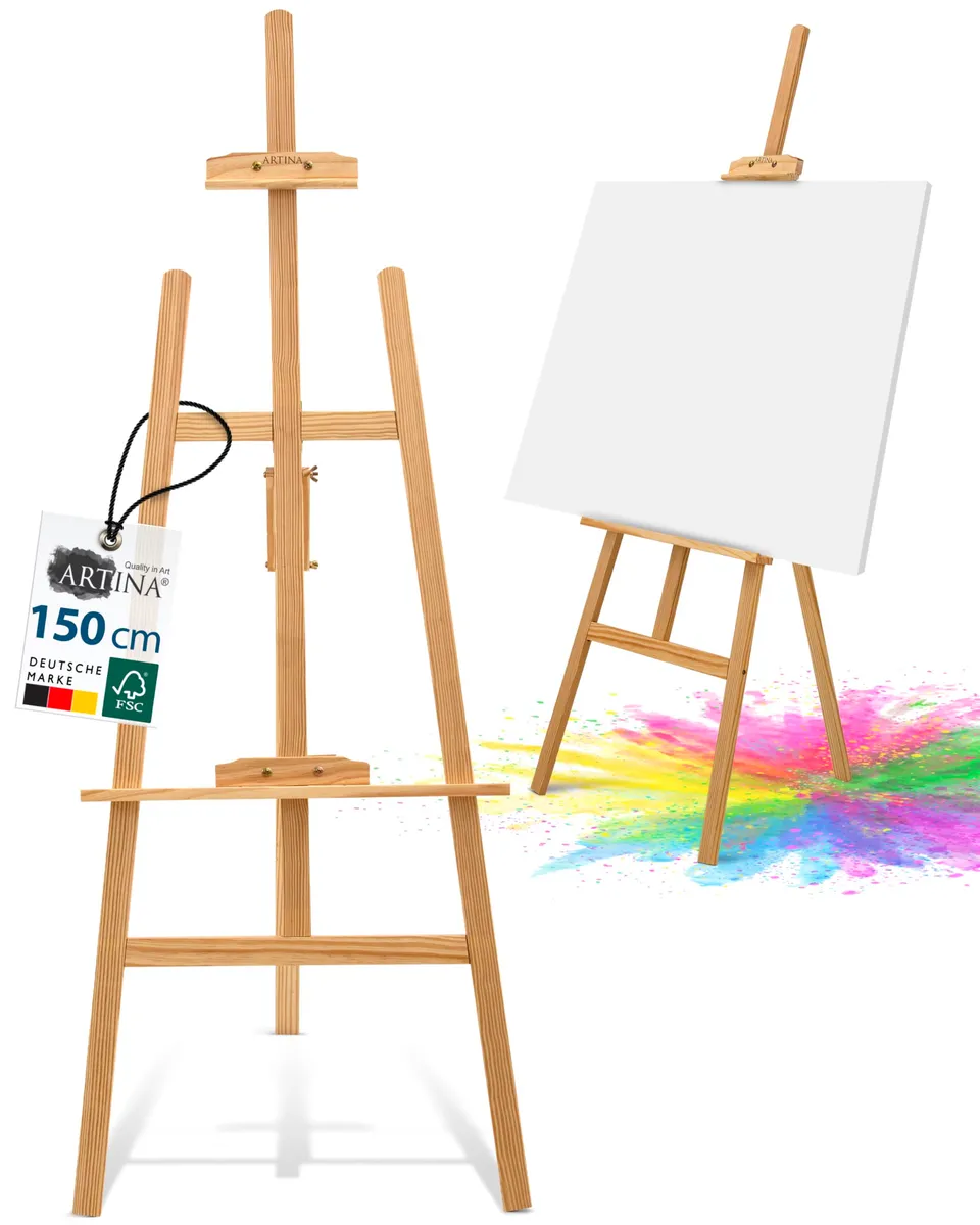 artina-akademie-tessin-staffelei-kiefer-150-cm-verstellbar image 1