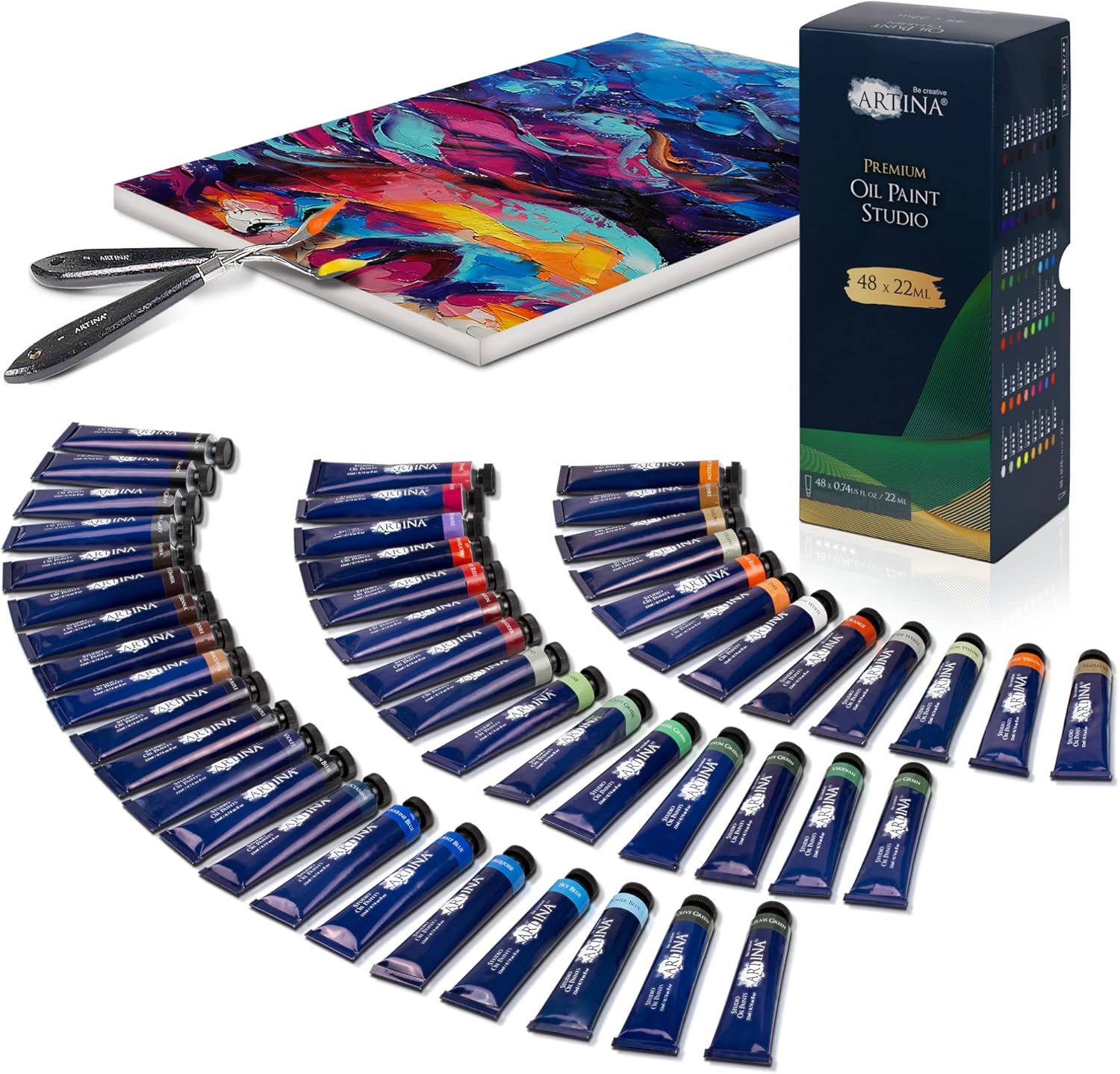 artina-crylic-lfarben-set-48x22ml-deckend-tuben image 1