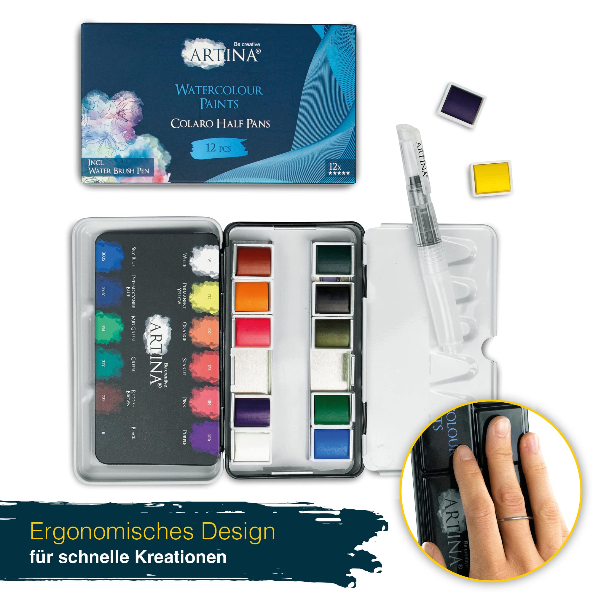 artina-colaro-aquarellfarben-set-12er-mit-pinsel image 3