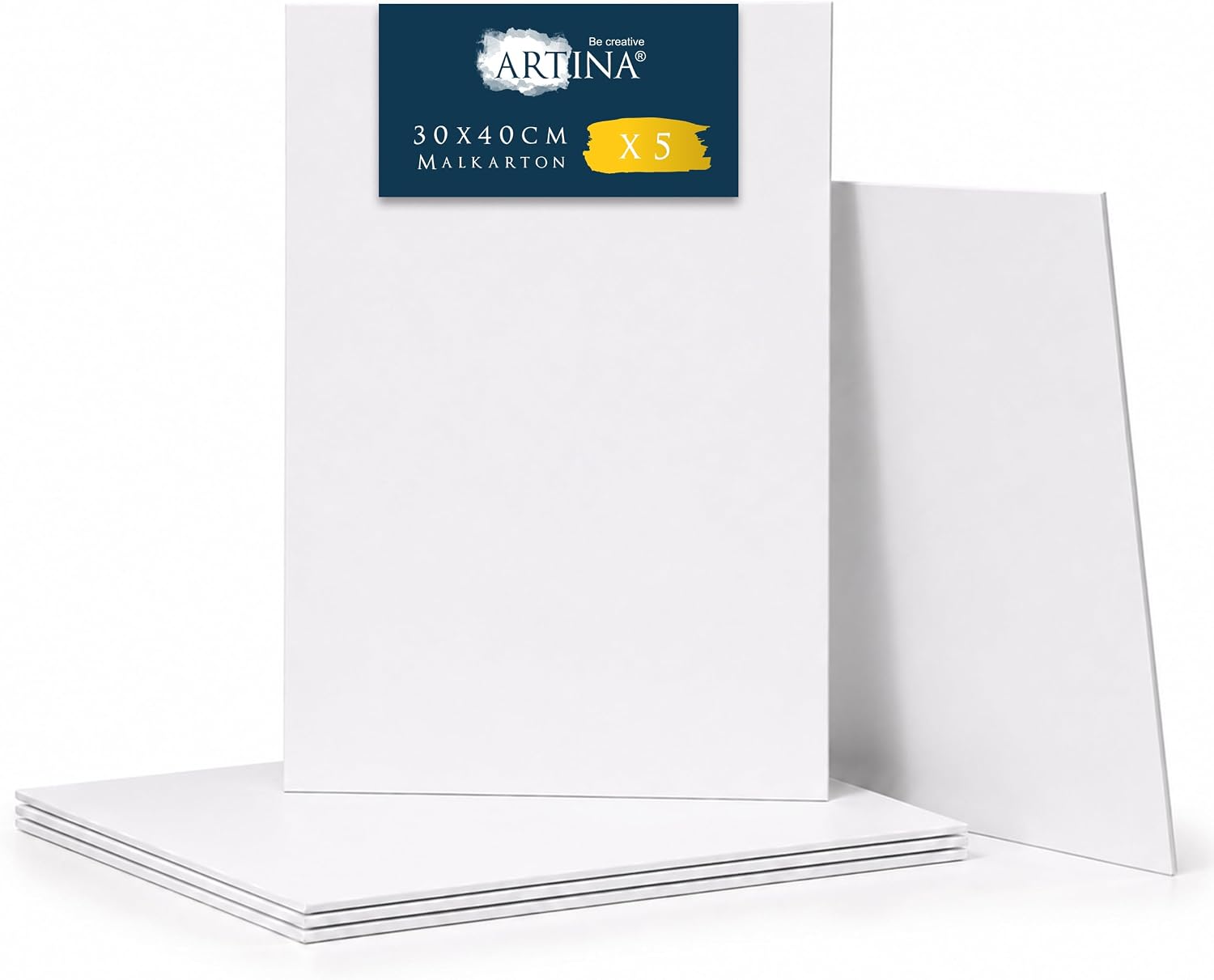 artina-akademie-malkarton-30x40-cm-5er-set-3-mm-leinwand image 1