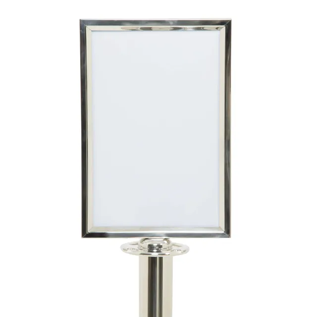 securit-classic-rahmenaufsatz-a4-chrom-f-r-absperrpfosten image 1