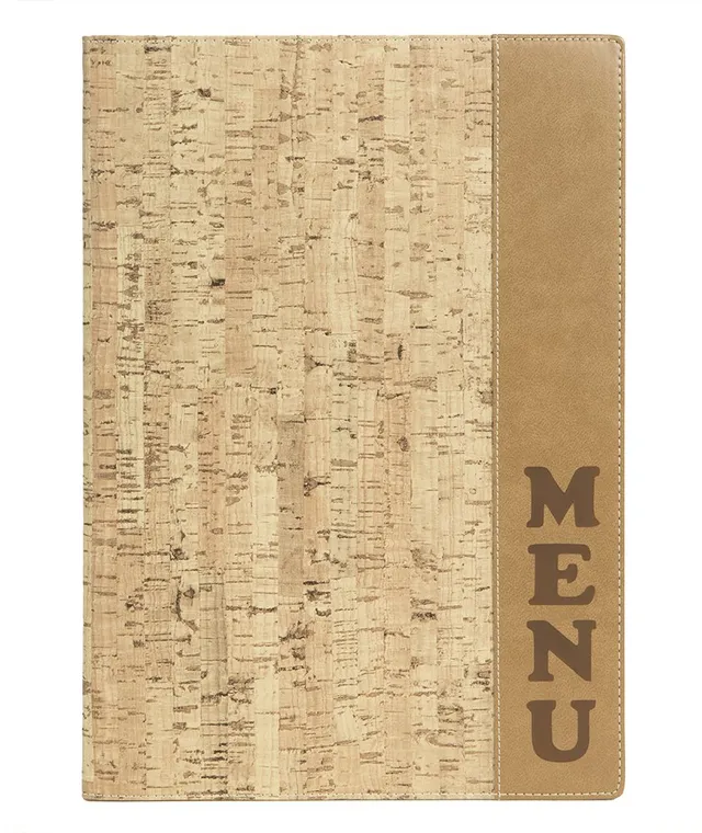 securit-woody-speisekarten-mappe-a4-modern-kork-beige image 1