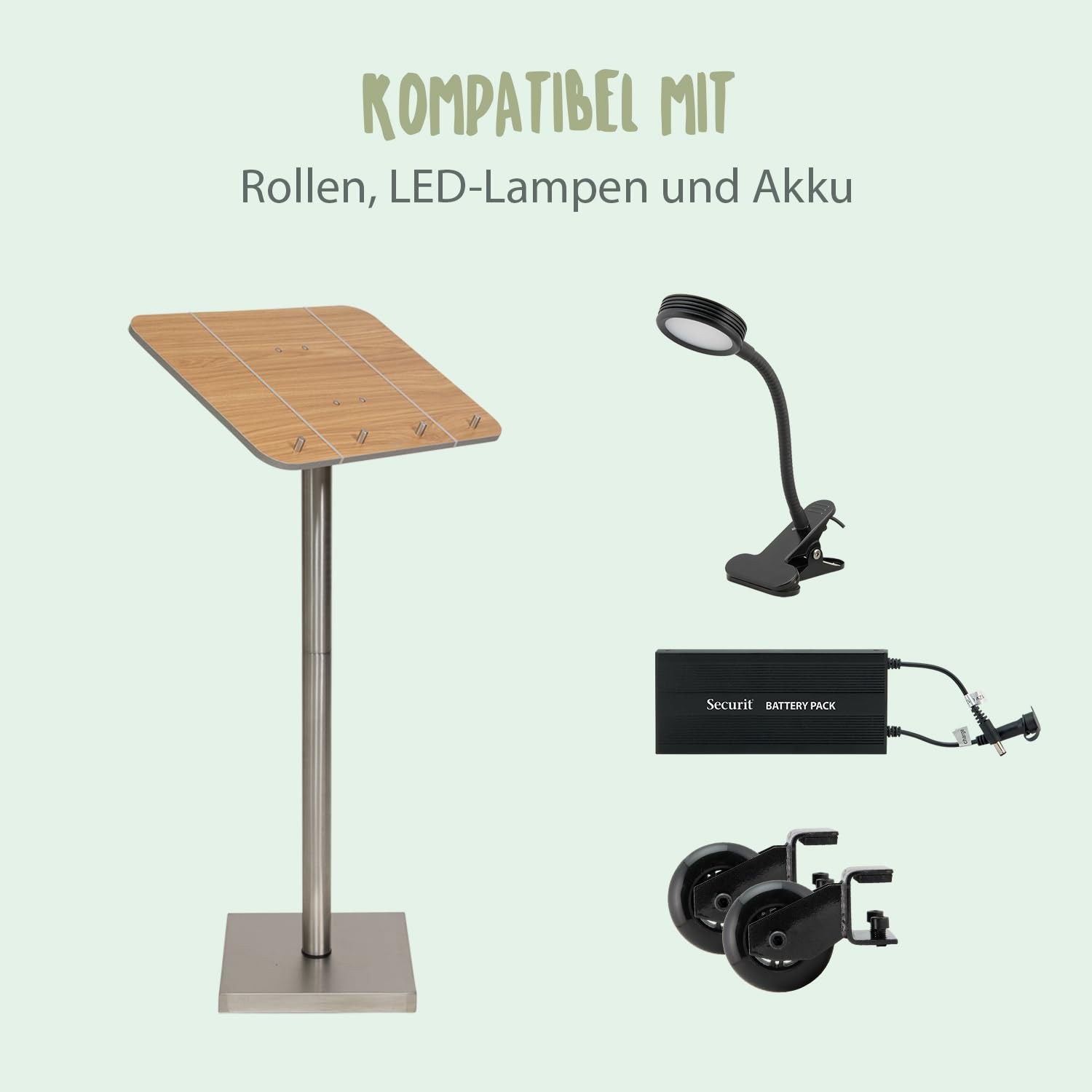 securit-universal-informationsdisplay-a4-edelstahl-mit-standfu image 4
