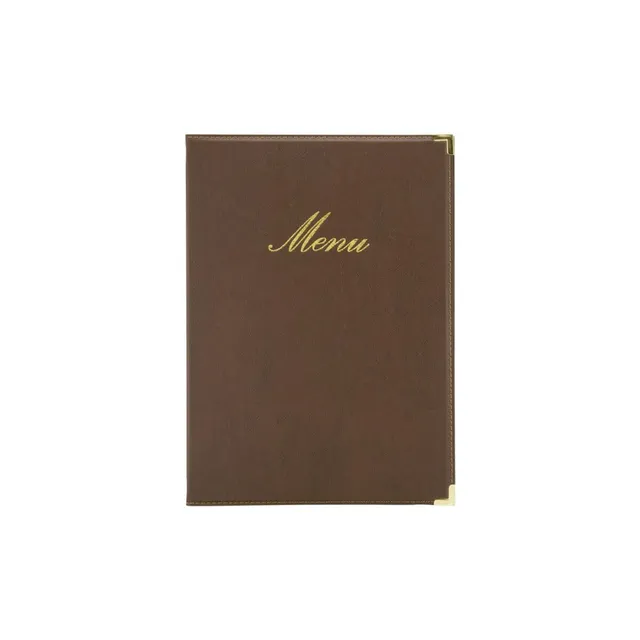 securit-classic-menukarte-a4-braun-lederoptik-4-seiten image 1