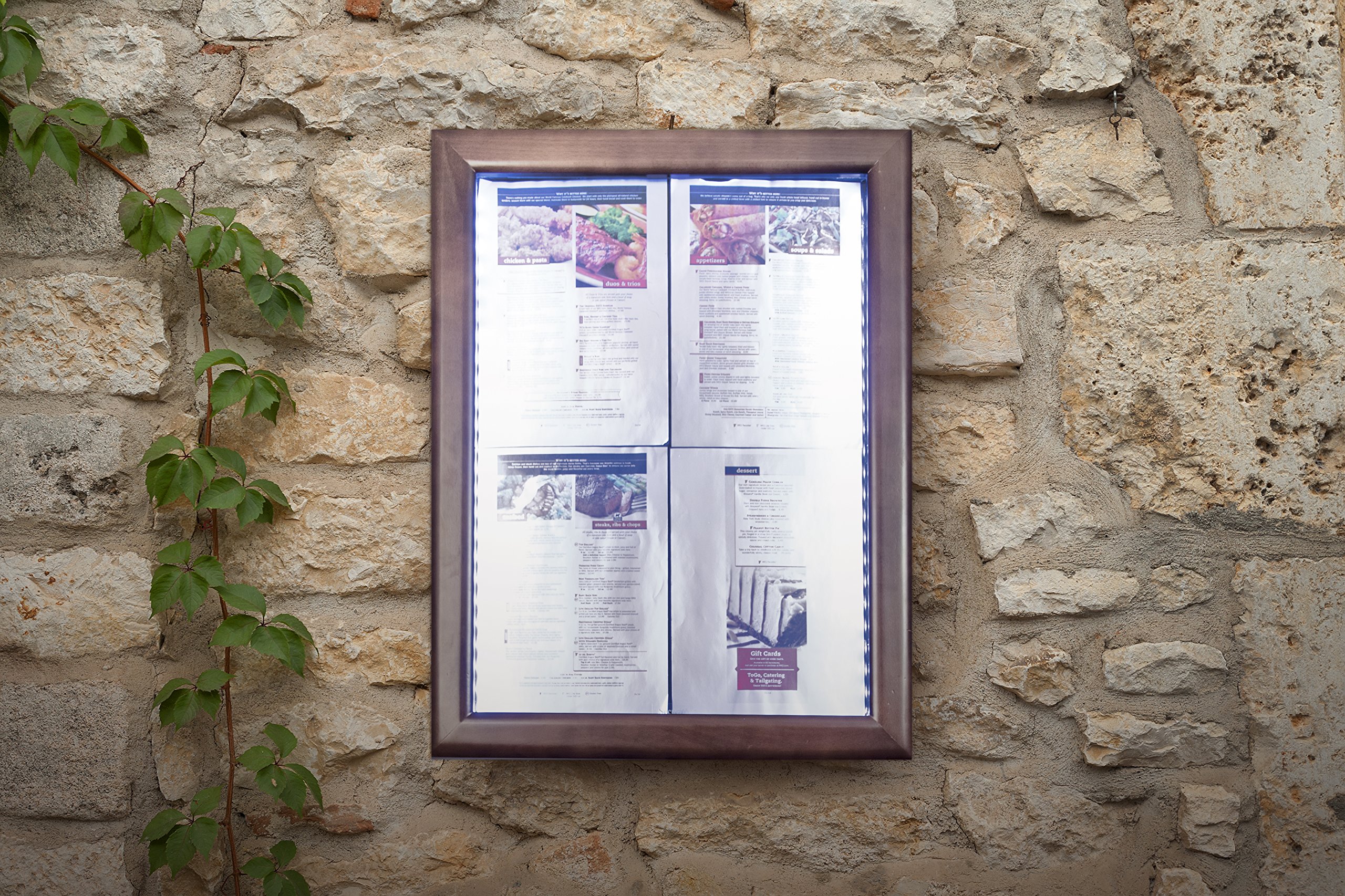 securit-classic-led-display-a2-braun-4xa4-beleuchtet image 2
