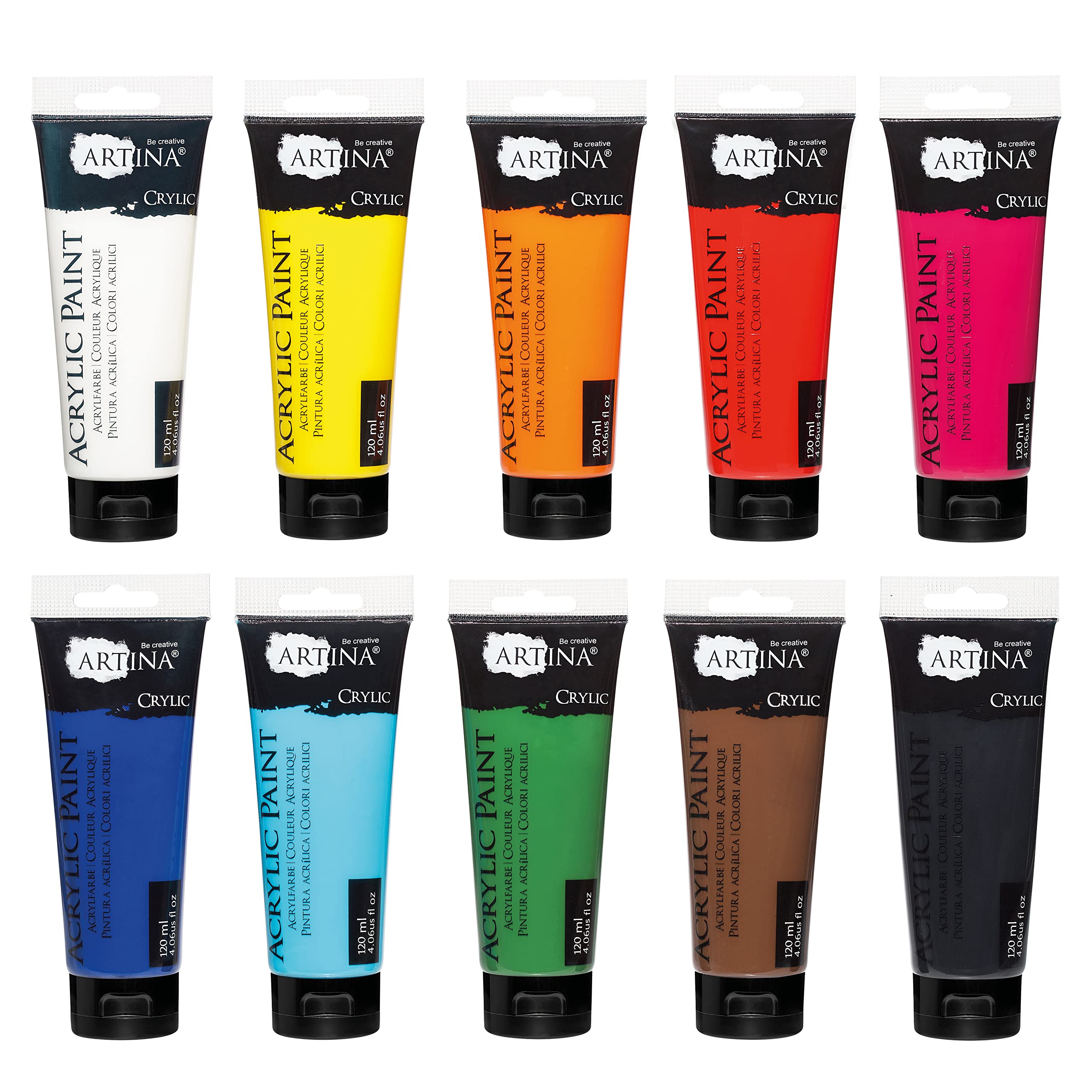 artina-crylic-acrylfarben-set-120-ml-10er-pack-mehrfarbig image 1