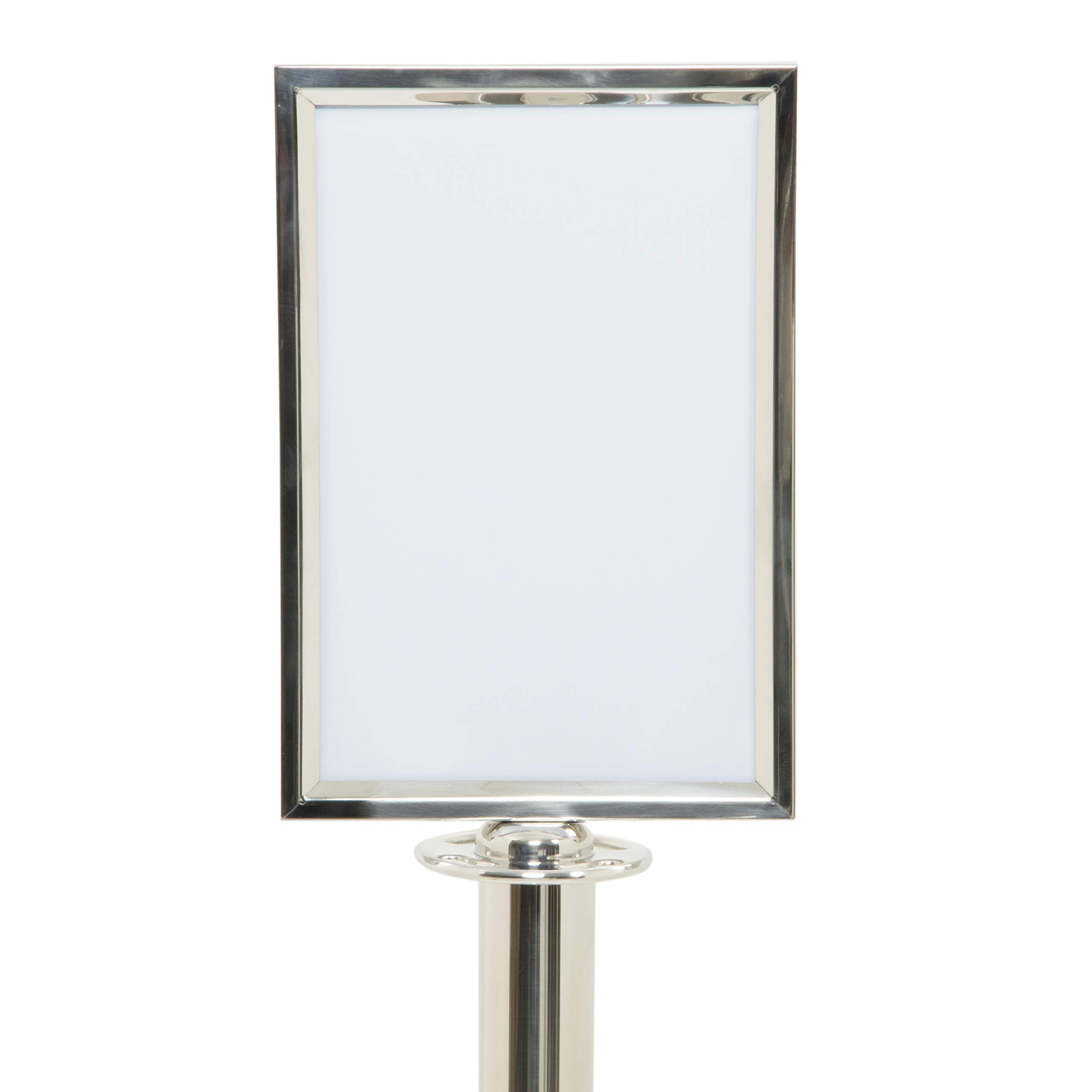 securit-classic-rahmenaufsatz-a4-chrom-f-r-absperrpfosten image 1
