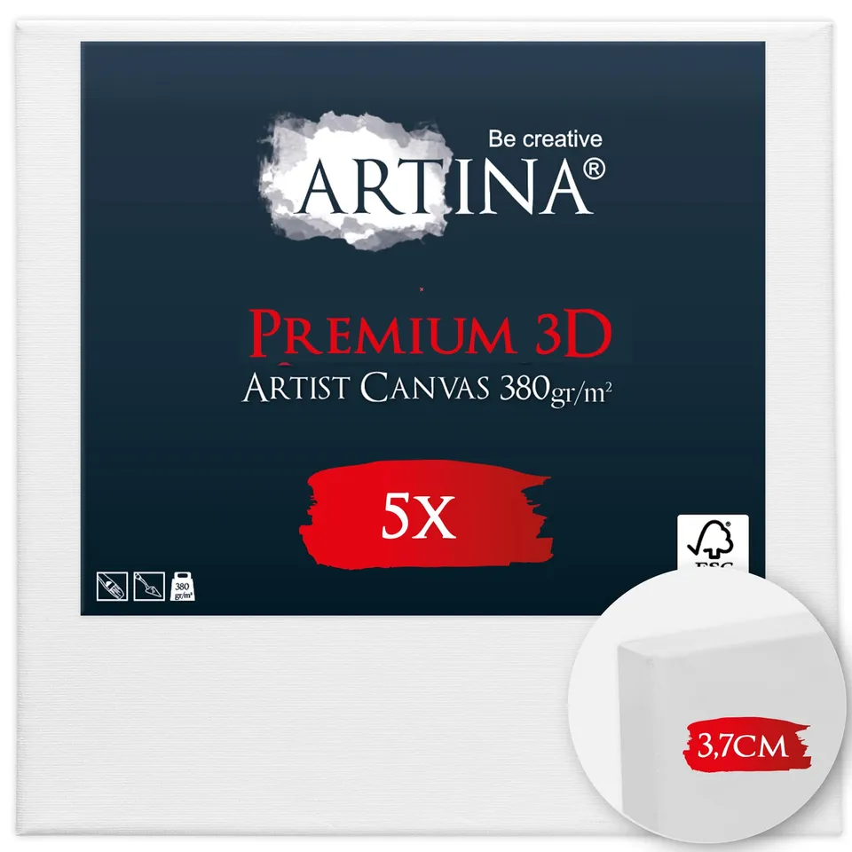 artina-3d-premium-leinwand-5er-set-18x24-cm-baumwolle image 1