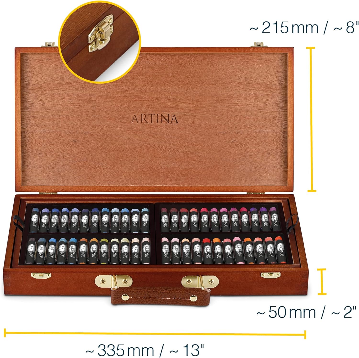 artina-pastilo-pastellkreide-set-96-farben-im-holzkoffer image 2