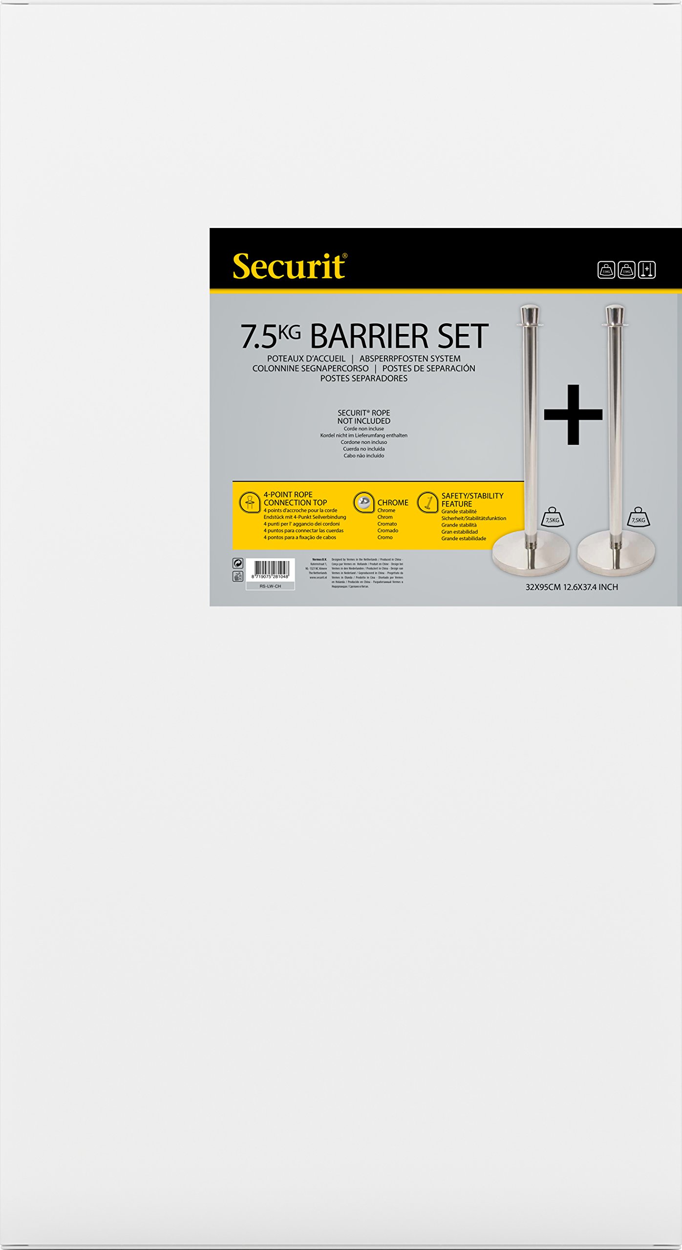 securit-classic-absperrpfosten-edelstahl-93-cm-mit-2-m-band image 5