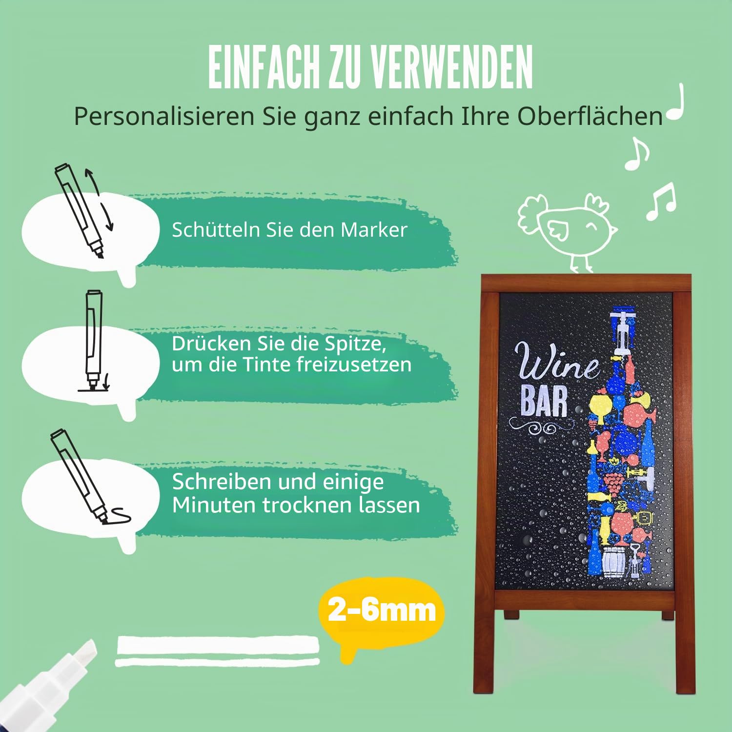securit-waterproof-kreidemarker-medium-schwarz-4er image 3