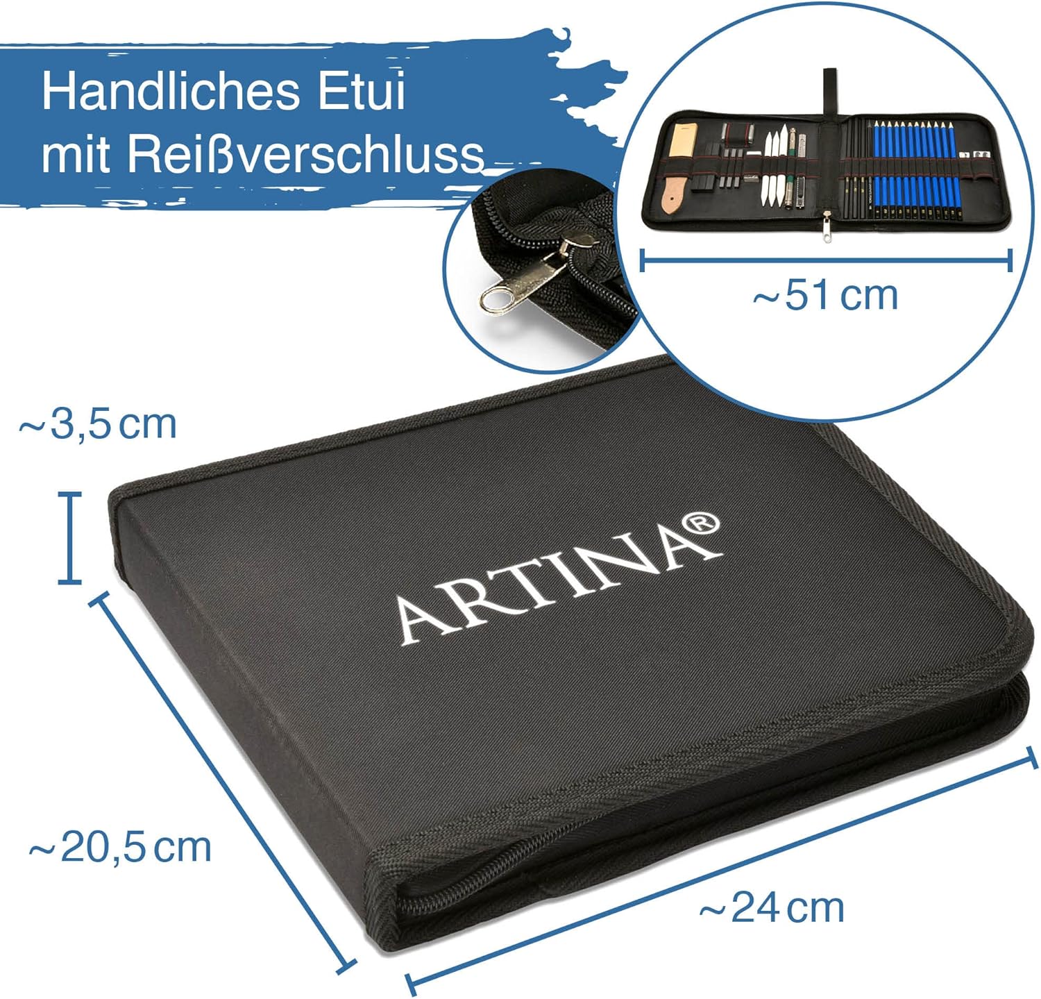 artina-expertilo-bari-bleistiftset-33-teilig-mit-kohle image 5