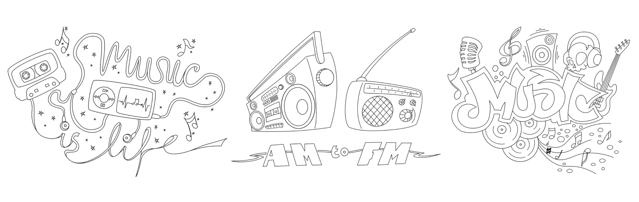 securit-original-musik-fensterschablonen-a2-3er-set-mit-marker image 1