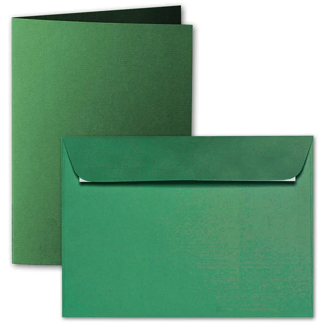 artoz-1001-faltkarten-set-a6-tannengr-n-25-sets-gerippt image 1