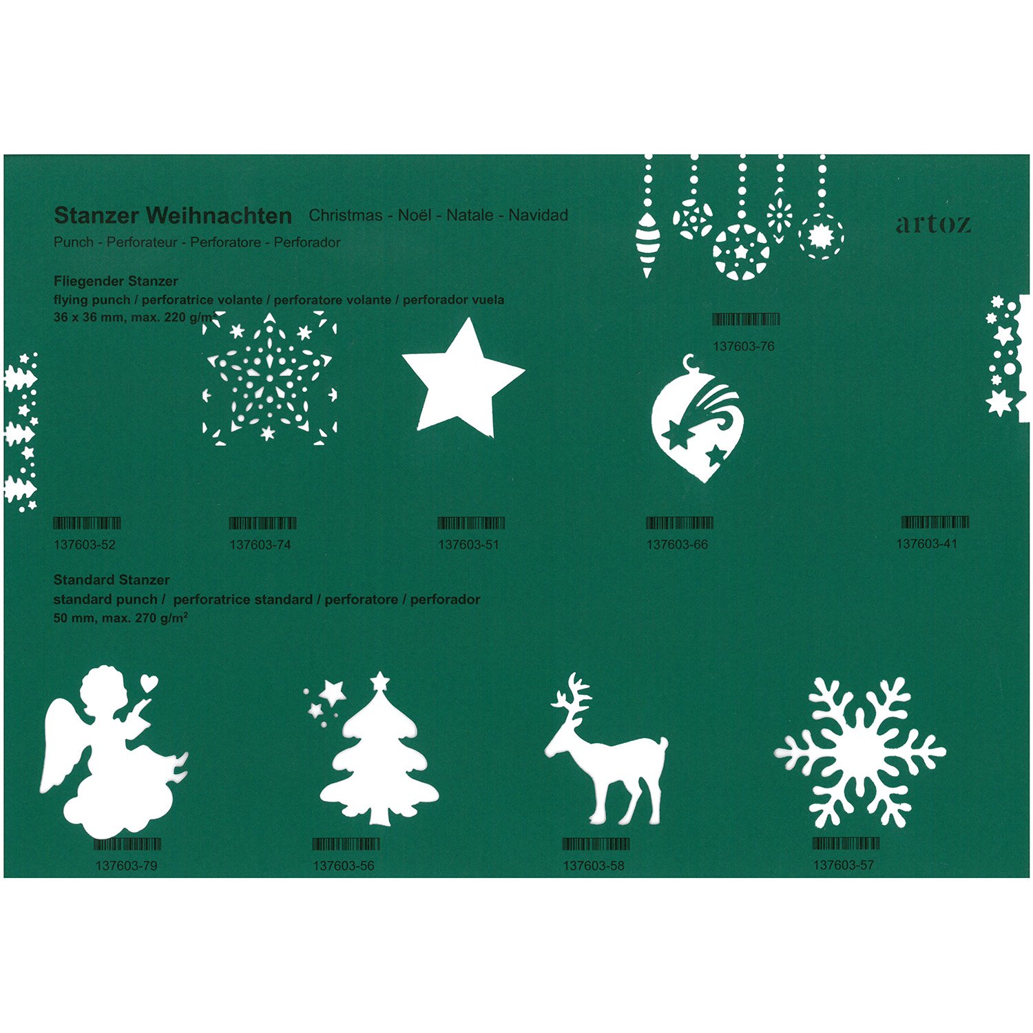 artoz-stanzer-schlitten-motivstanzer-weihnachten-50-mm image 8