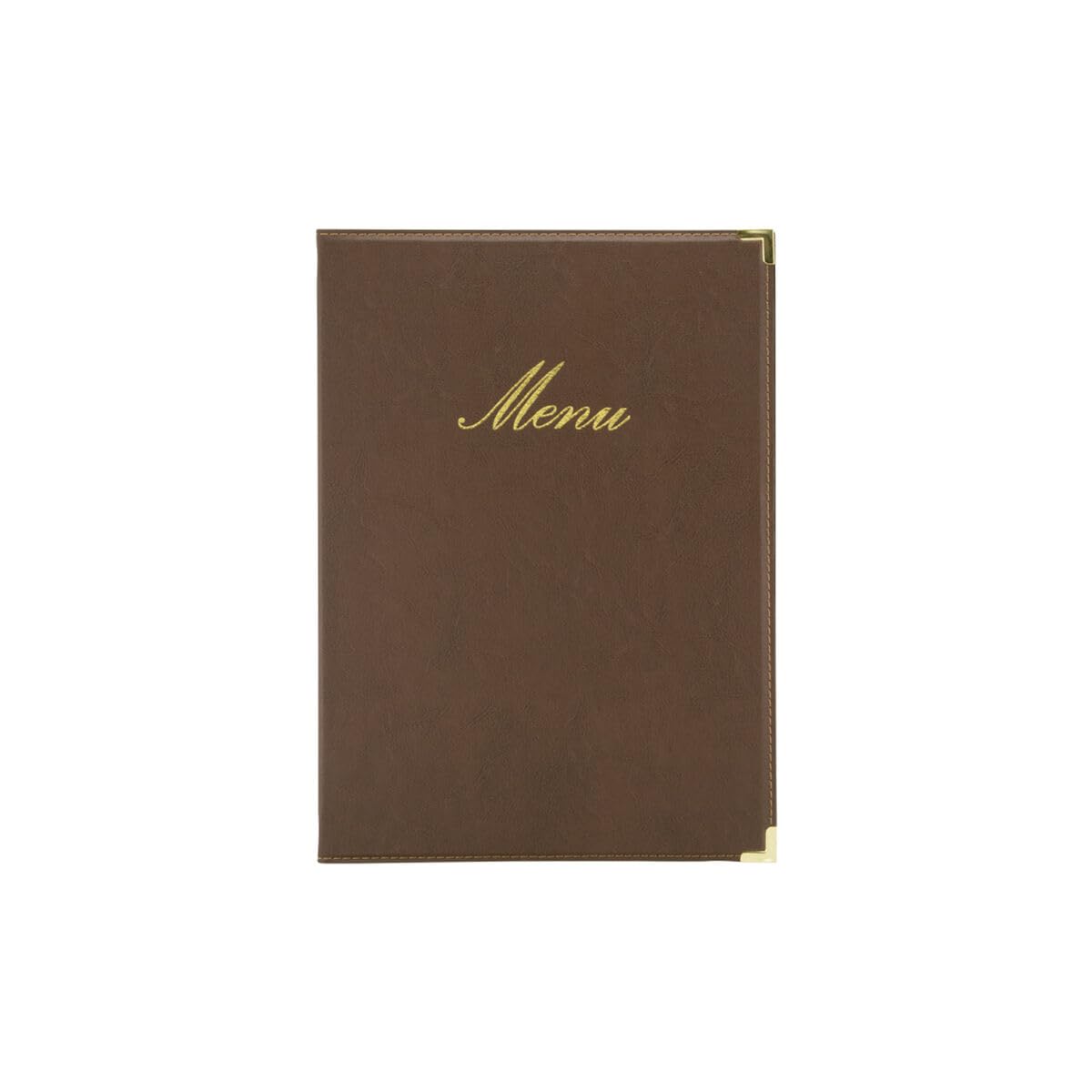 securit-classic-menukarte-a4-braun-lederoptik-4-seiten image 1