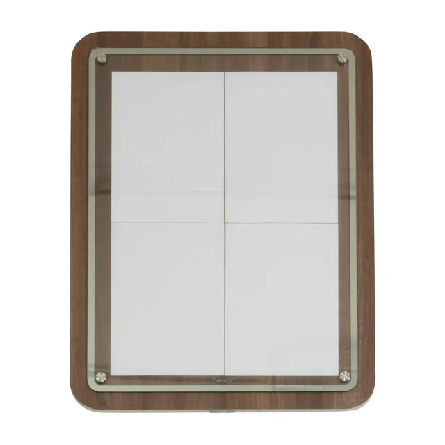 securit-universal-schaukasten-glass-star-4xa4-walnuss image 1