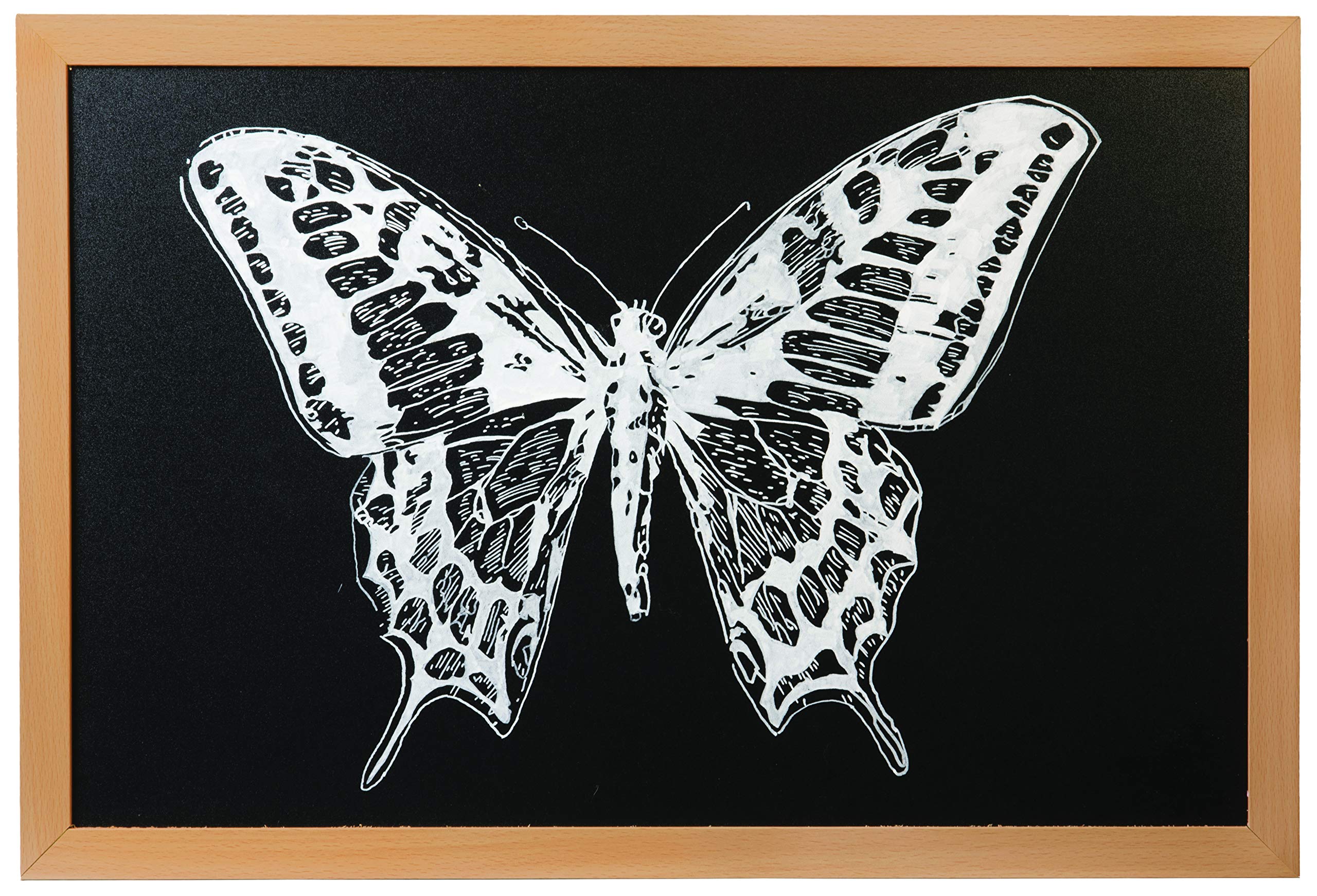 securit-universal-kreidetafel-teak-60x80-cm-holzrahmen image 2