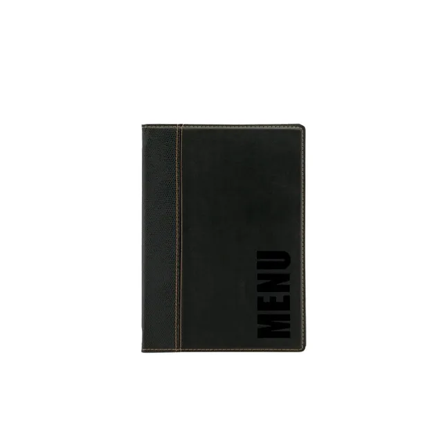 securit-trendy-speisekarte-schwarz-kunstleder-4-seiten image 1