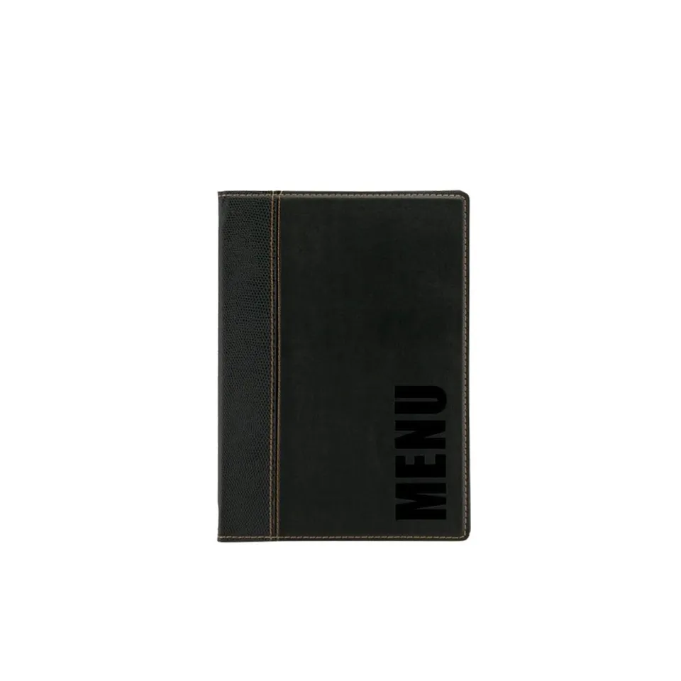 securit-trendy-speisekarte-schwarz-kunstleder-4-seiten image 1