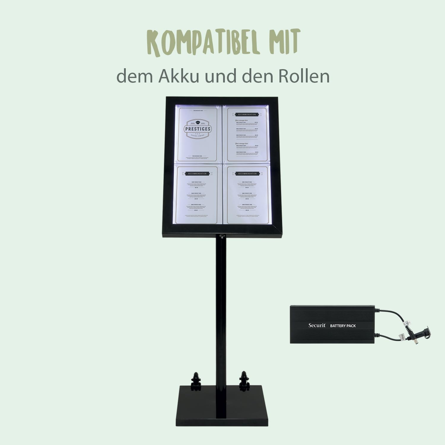 securit-nova-led-informationsdisplay-a4-wei-schwarz-outdoor image 4