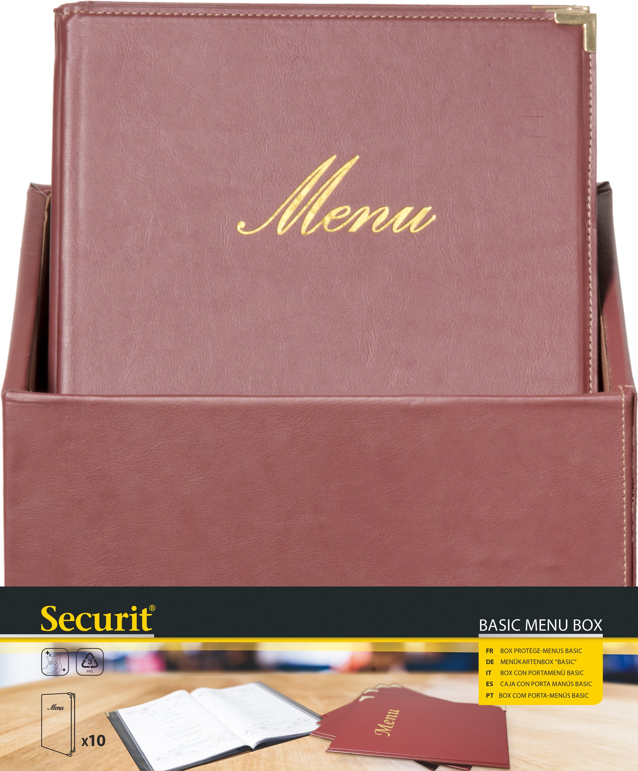 securit-classic-menukarte-a4-braun-20-st-ck-lederoptik image 1