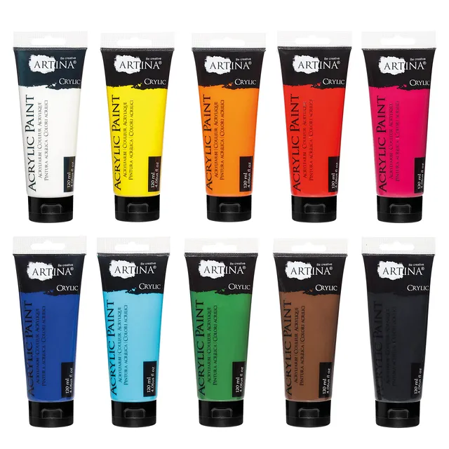 artina-crylic-acrylfarben-set-120-ml-10er-pack-mehrfarbig image 1