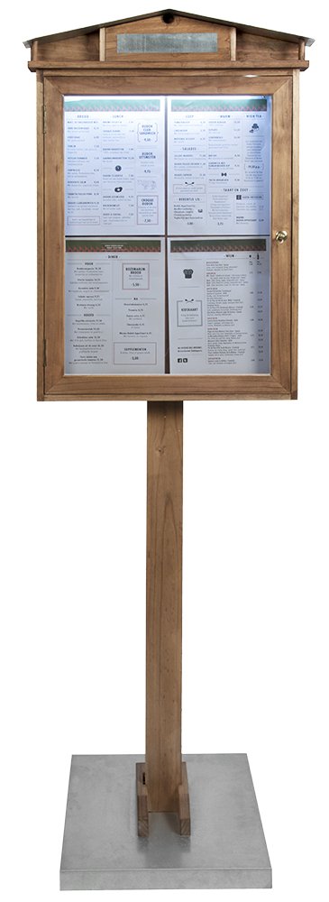securit-rustic-led-schaukasten-4xa4-mahagoni-holz image 2