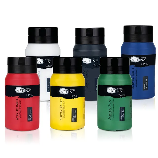 artina-crylic-acrylfarben-500-ml-10er-pack-wasserfest image 1