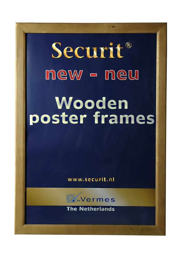 securit-universal-displayrahmen-a3-teak-holz-magnetisch image 1