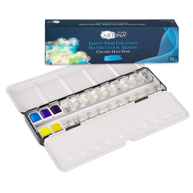 artina-colaro-aquarellkasten-leer-metall-24er-wei image 1