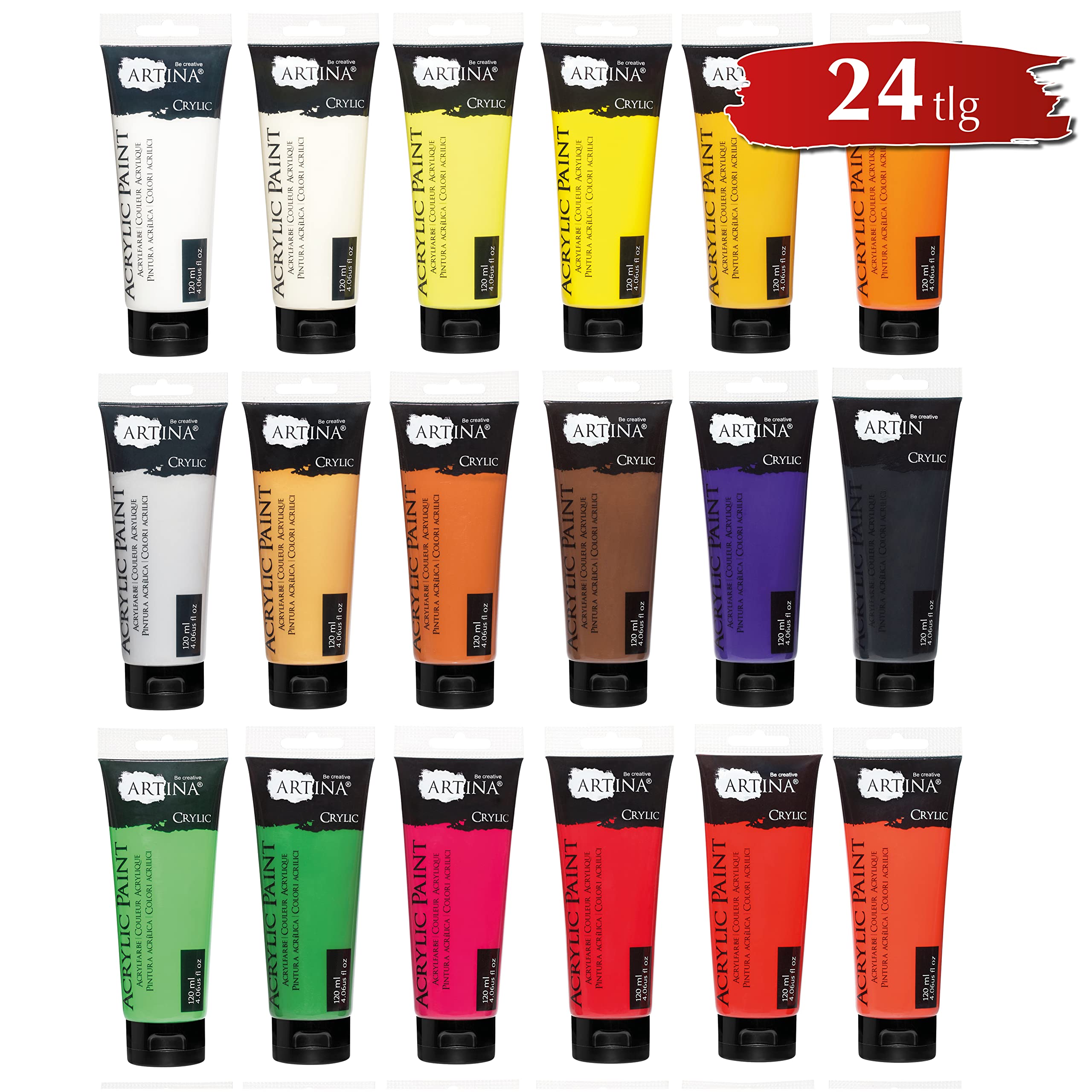 artina-crylic-acrylfarben-set-120-ml-10er-pack-mehrfarbig image 2