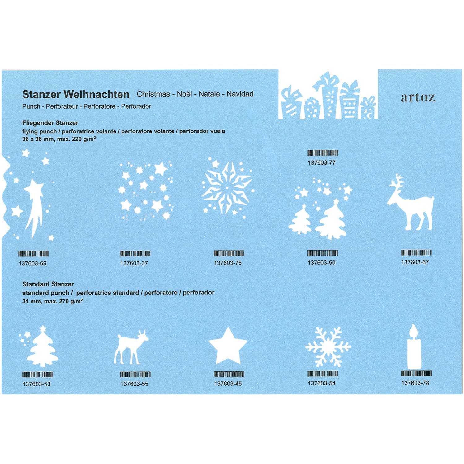 artoz-stanzer-schlitten-motivstanzer-weihnachten-50-mm image 7