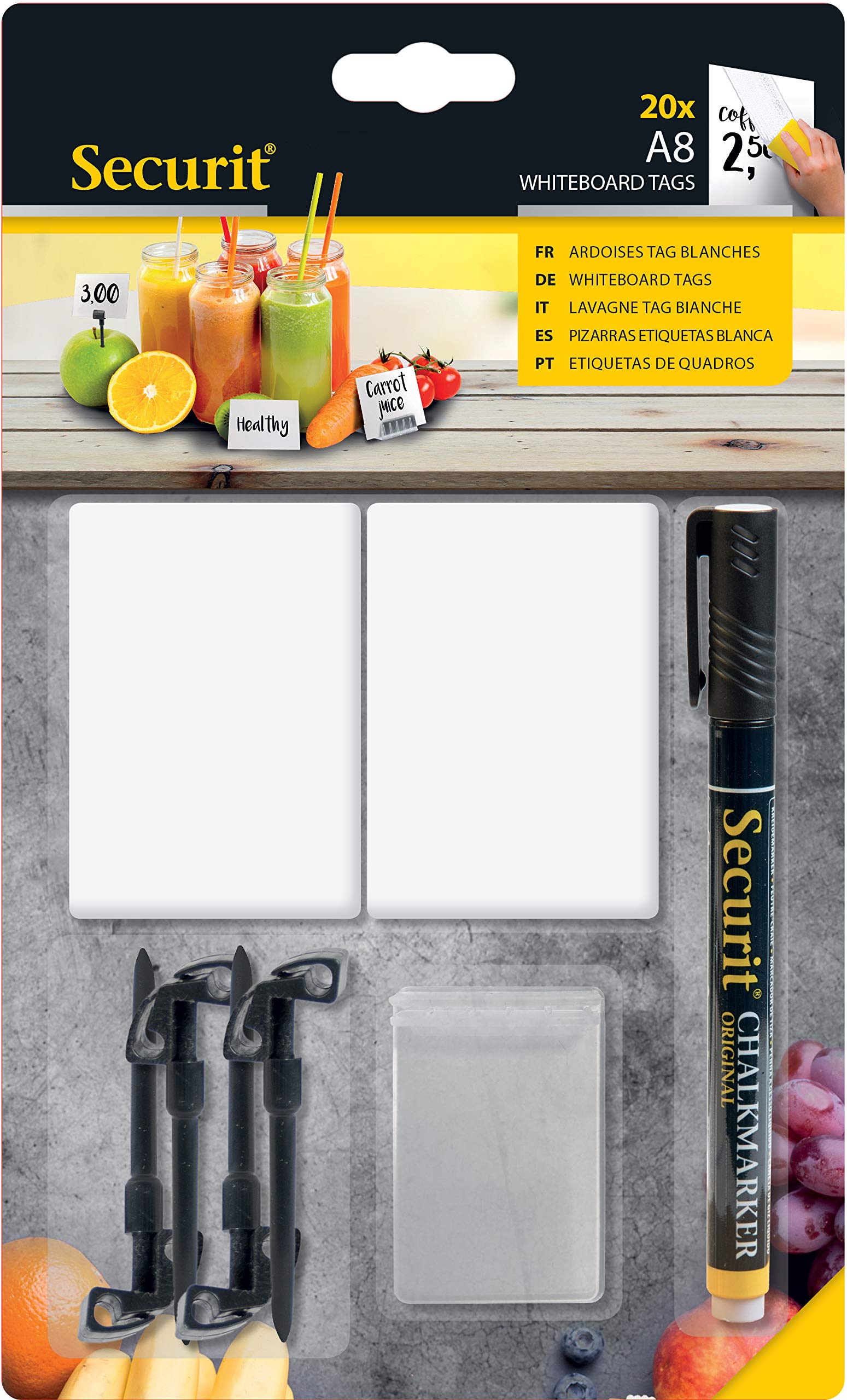 securit-silhouette-kreidetafel-tags-20er-set-a8-wei image 3
