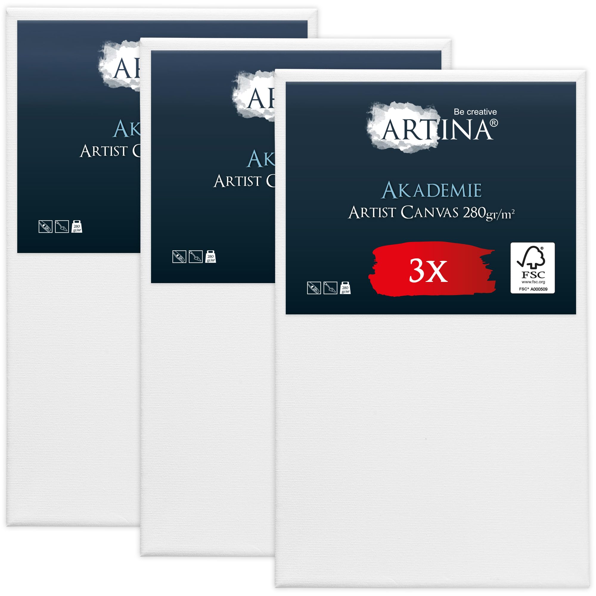 artina-akademie-keilrahmen-leinwand-20x20-cm-3er-baumwolle image 3