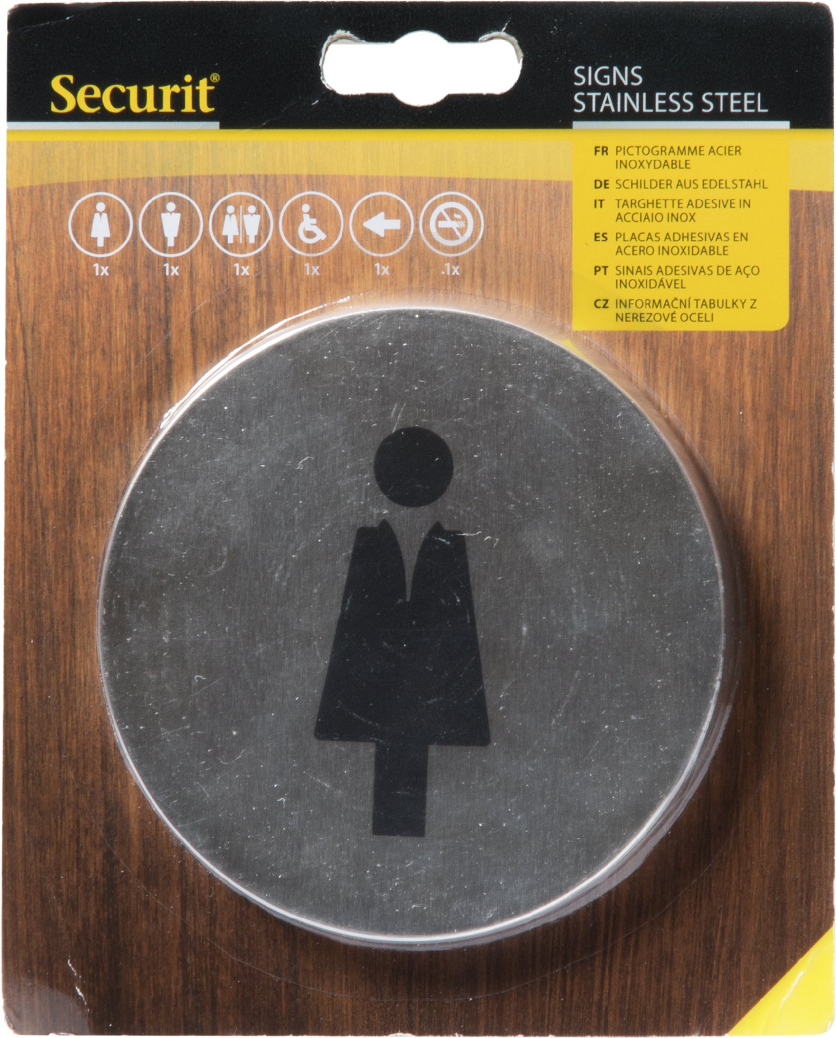 securit-magnetic-door-signs-t-rschilder-edelstahl-6er-set image 2