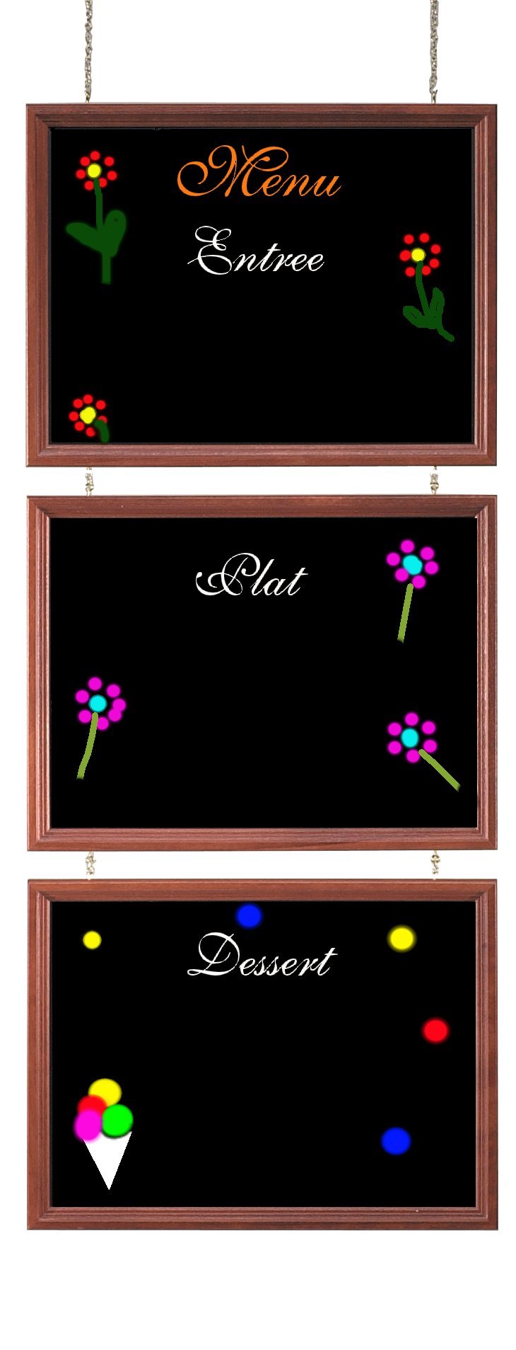 securit-universal-kreidetafel-set-mahagoni-32x43-cm-3er image 2