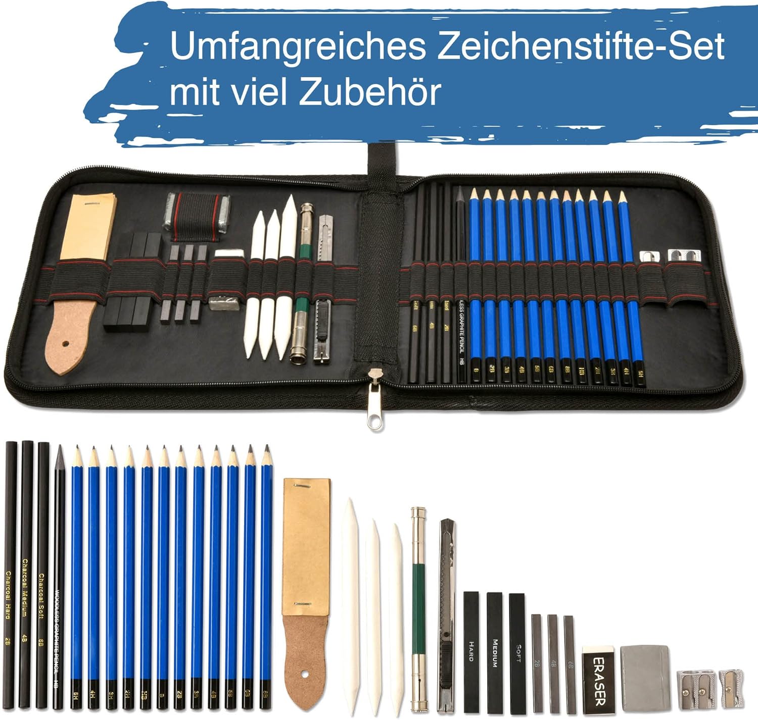 artina-expertilo-bari-bleistiftset-33-teilig-mit-kohle image 2