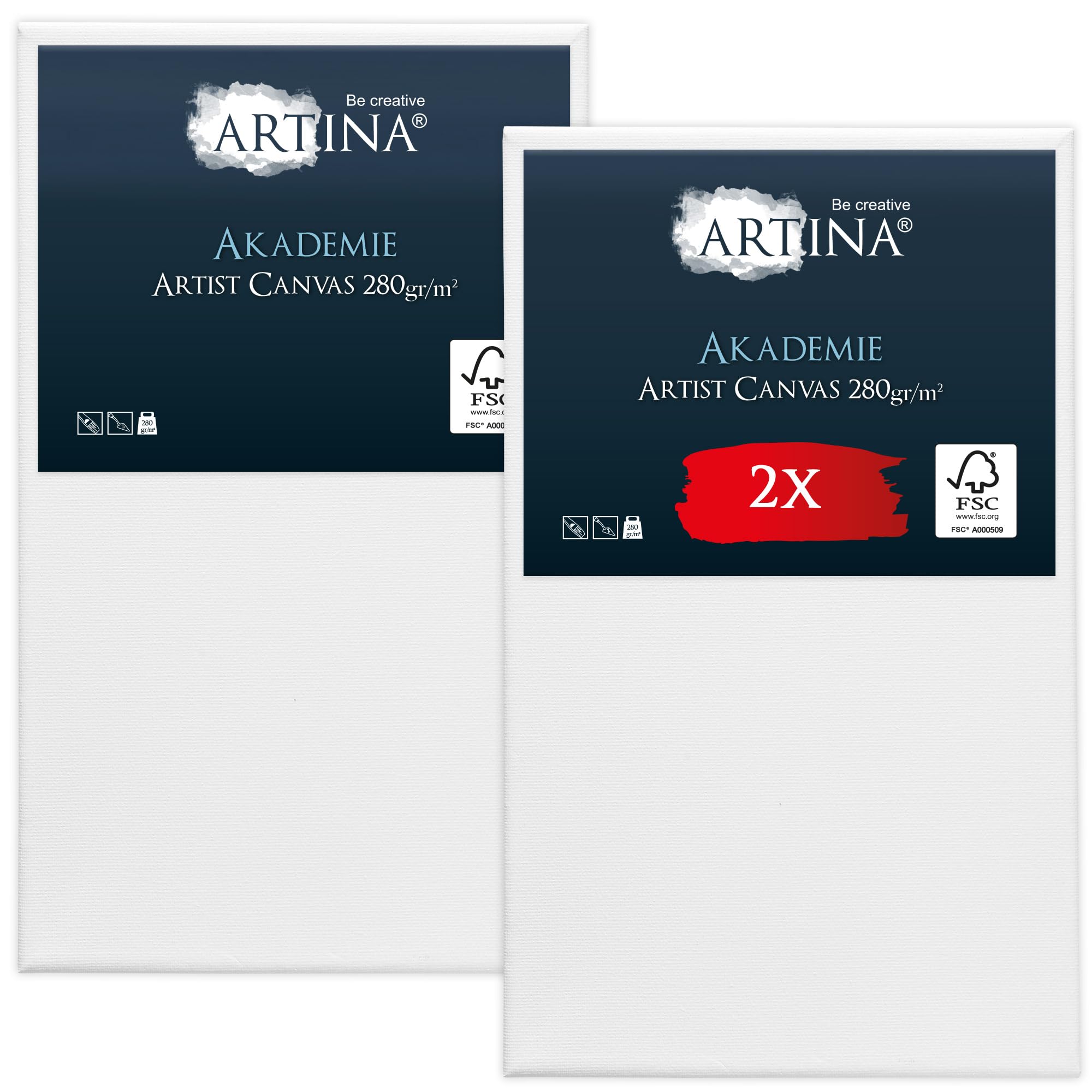 artina-akademie-keilrahmen-leinwand-20x20-cm-2er-baumwolle image 1
